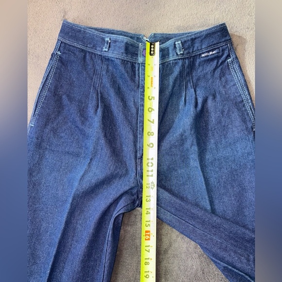 Seattle Blues Vintage Size 14 Ultra High Rise Wide Leg Straight Jeans - Picture 7 of 13